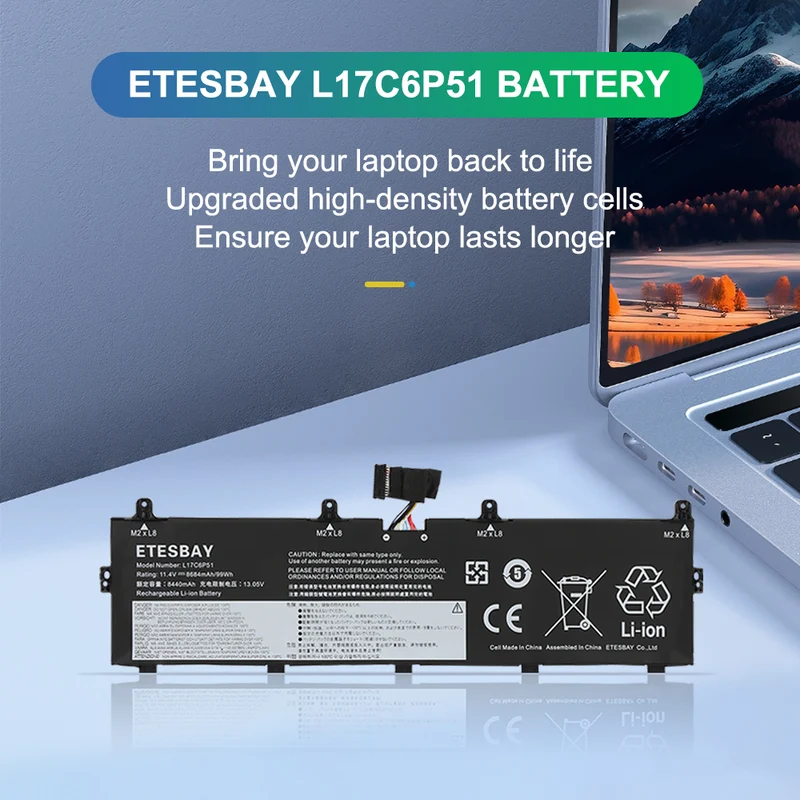 Lenovo ThinkPad P72 P73 Workstation Battery L17C6P51 99Wh