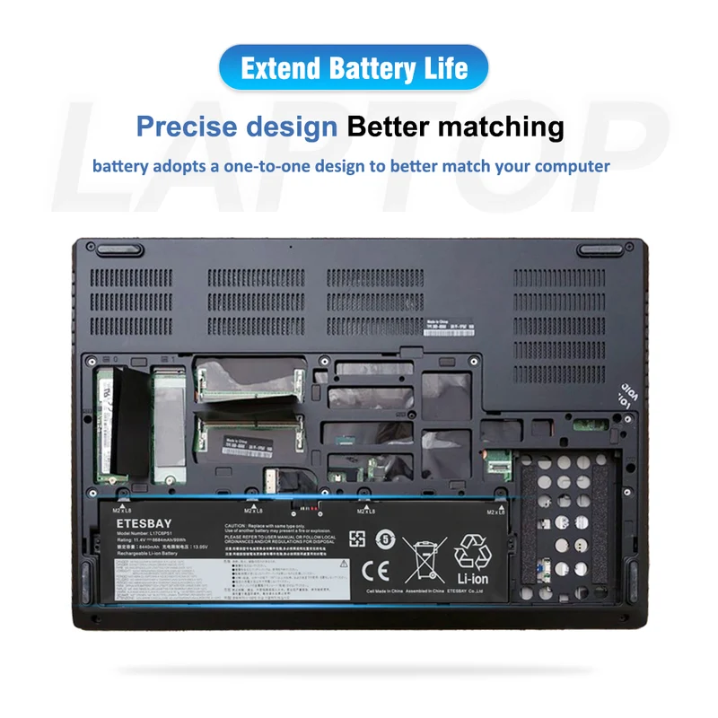 Lenovo ThinkPad P72 P73 Workstation Battery L17C6P51 99Wh