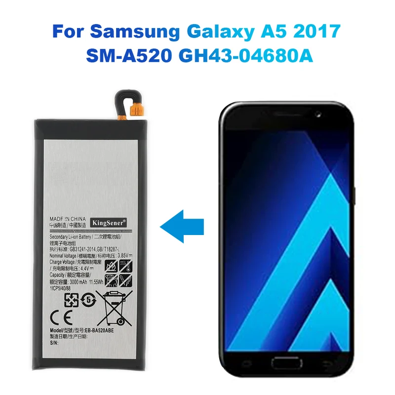 Replacement Phone Battery for Samsung A520 EB-BA520ABE