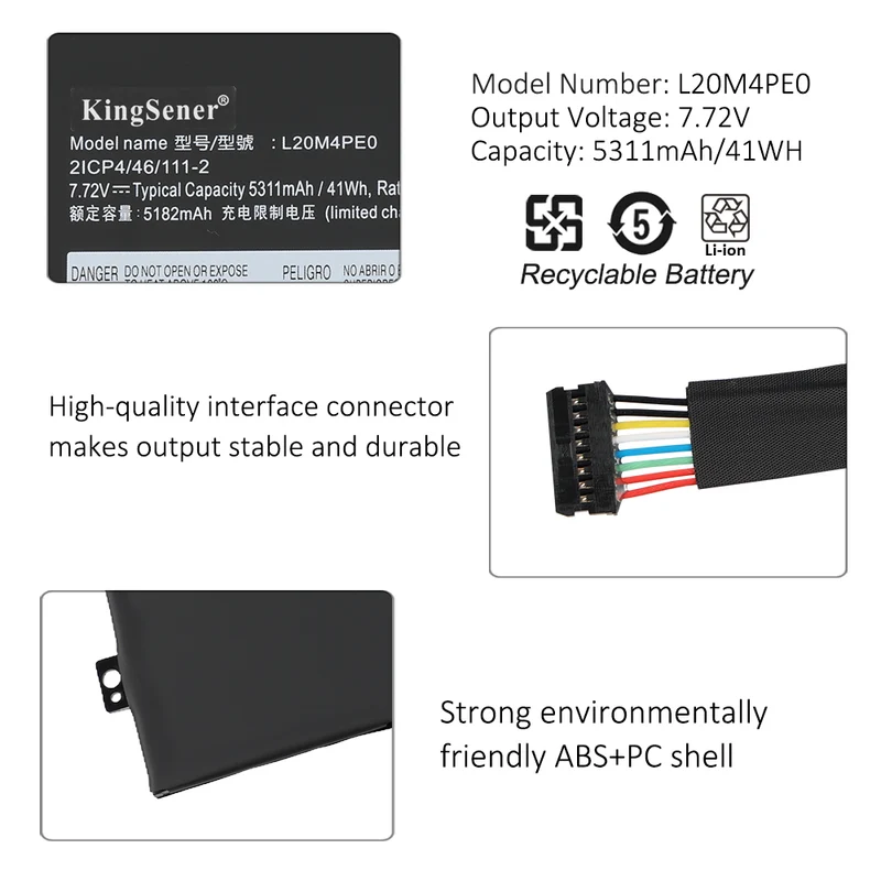 L20M4PE0 L20C4PE0 Laptop Battery For Lenovo Yoga Duet 7-13ITL6