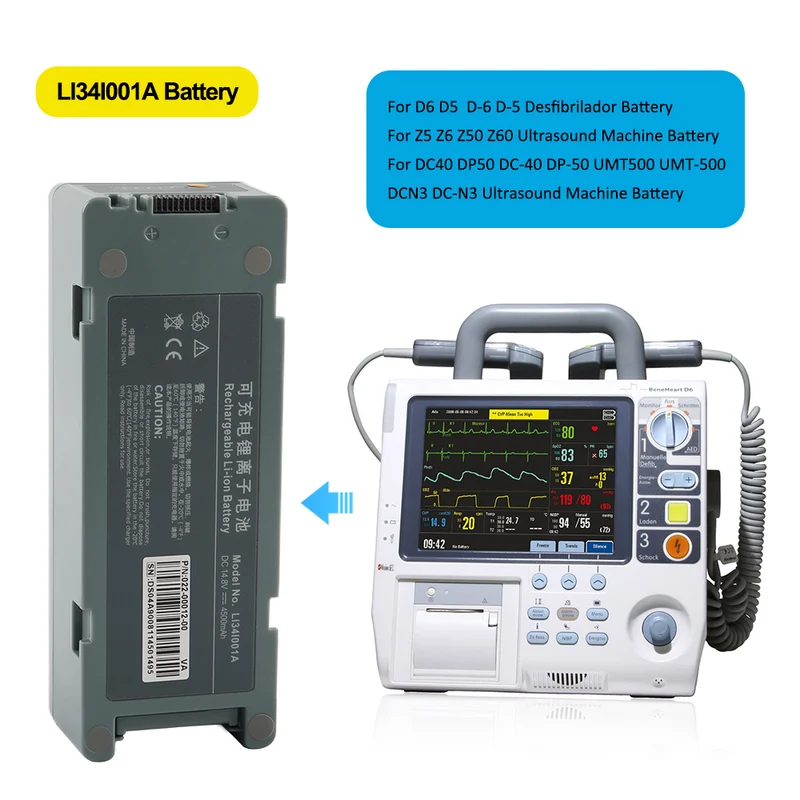LI34I001A Battery For Mindray beneheart D6 D5 Defibrillator