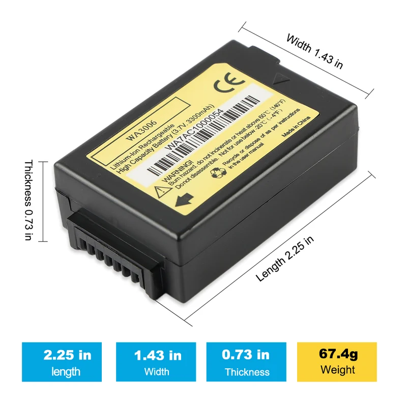 Replacement Battery For Psion P/N: 1050494 1050494-002 WA3006 WA3020 1050494 7525 7525C