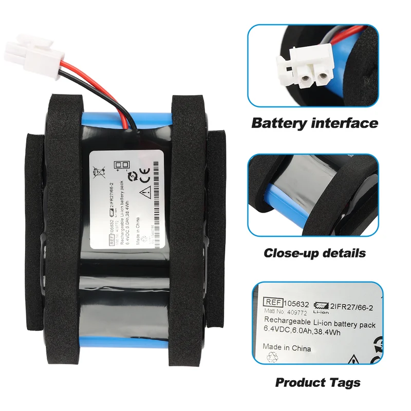 Replacement Battery For Welch Allyn 105632 21FR27/66-2 LXi