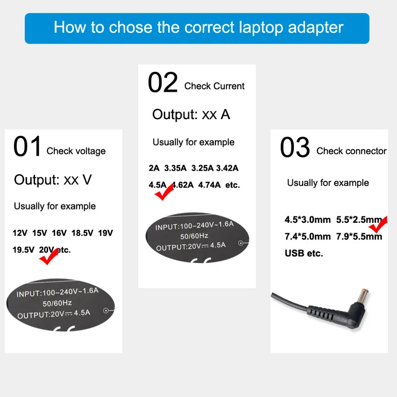 20V 4.5A 90W Laptop Adapter Battery Charger Power Supply for Lenovo G480 G485