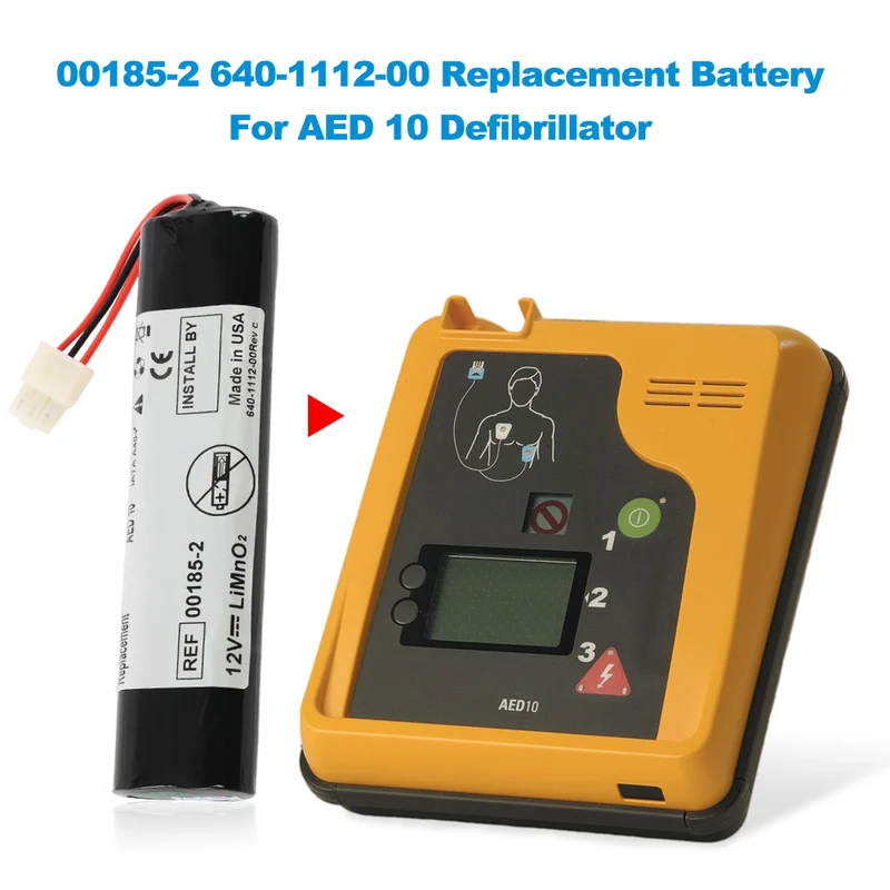 Replacement Battery for Welch-Allyn Aed 10 Non-Rechargeable Battery 00185-2