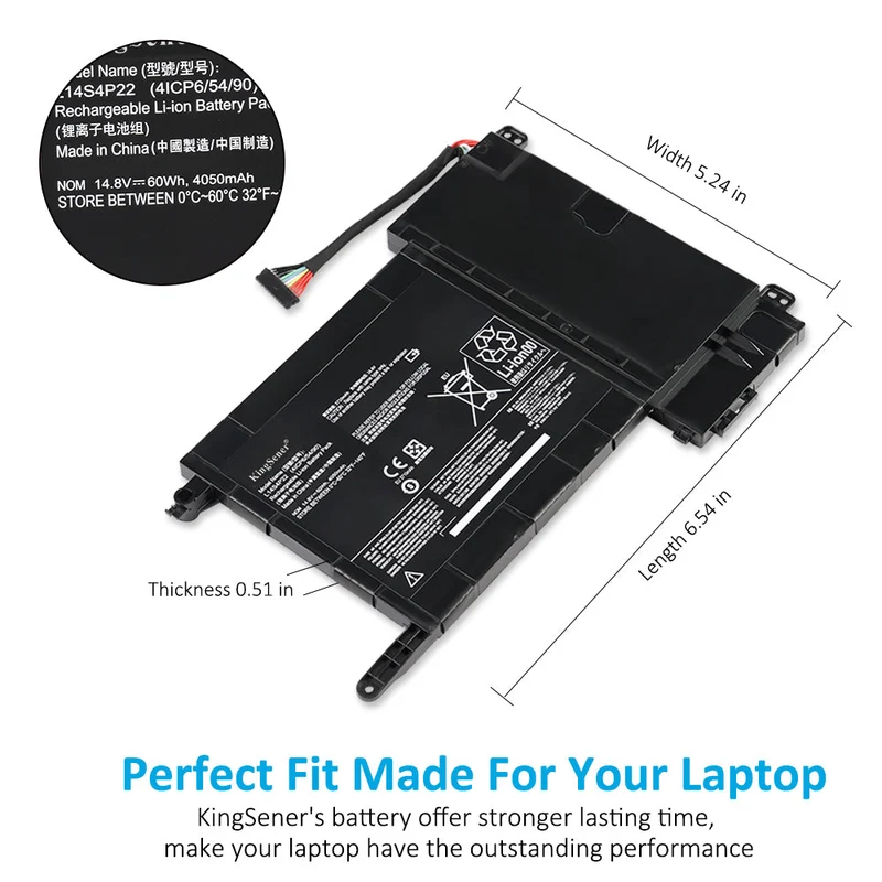 L14M4P23 Battery for Lenovo IdeaPad Y700 15ISK 17ISK 60Wh