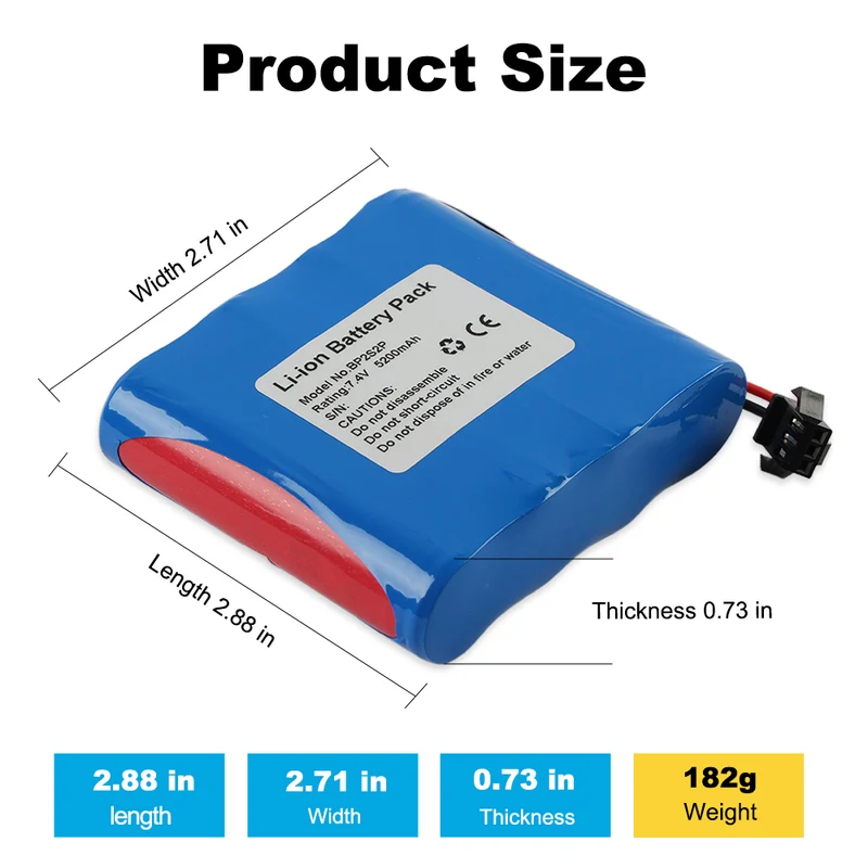 Replacement Battery BP2S2P For Lithium Battery Pack Accessories