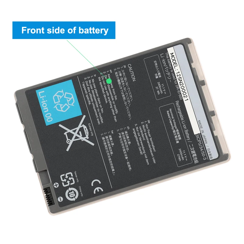 Replacement Battery 125N100050 for FUJIFILM DR-ID600 DR-ID601SE 611 DR613SE 1201SE 1212SE DR Flat Panel Detector