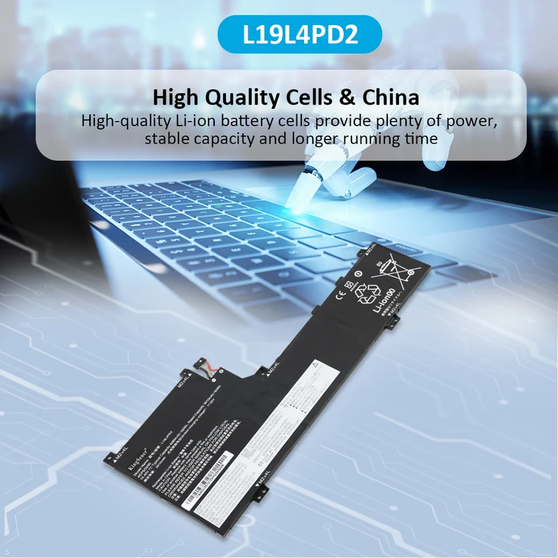 L19M4PD2 Laptop Battery For Lenovo IdeaPad Yoga S740-14IIL Series Notebook 5B10W67424 5B10U97772 L19L4PD2 5B10W67253 5B10U97773 | KingSener