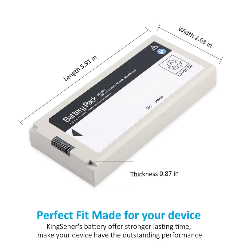 SB-720P Rechargeable Li-ion Battery For Lifescope SVM-7200 Vital Signs Monitor