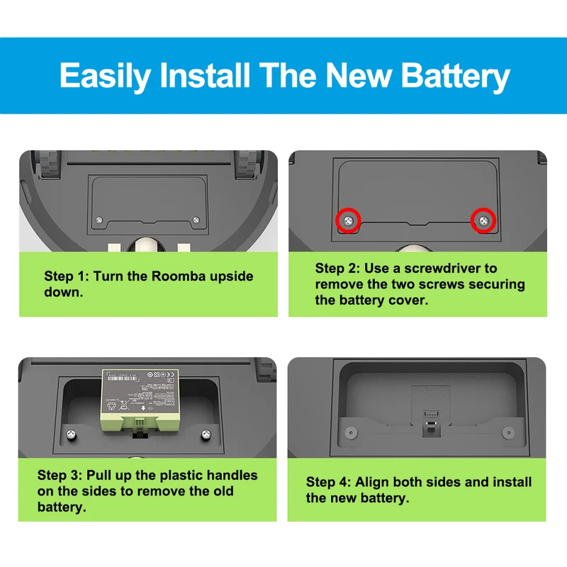 ABL-D1 Speaker Battery for iRobot Roomba i7 i7+ 7158 7150 7550 e5 e6