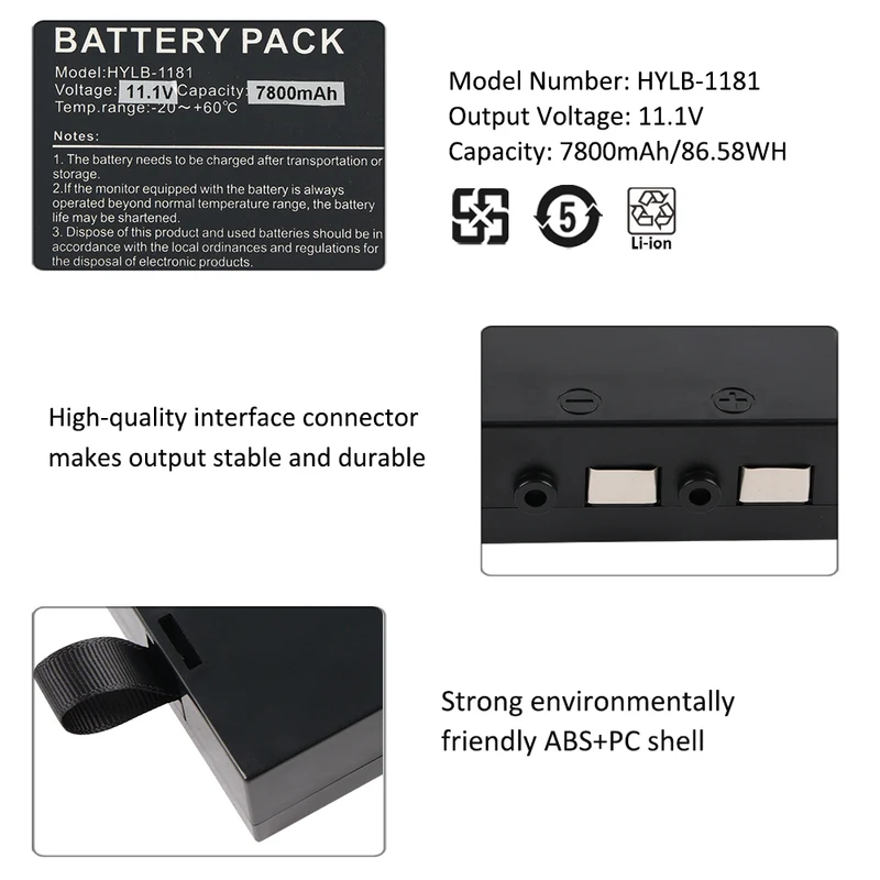 HYLB-1181 JW-Y3S-8 Ventilator Battery For Prunus Boaray 1000B Multi-functional Emergency Transport