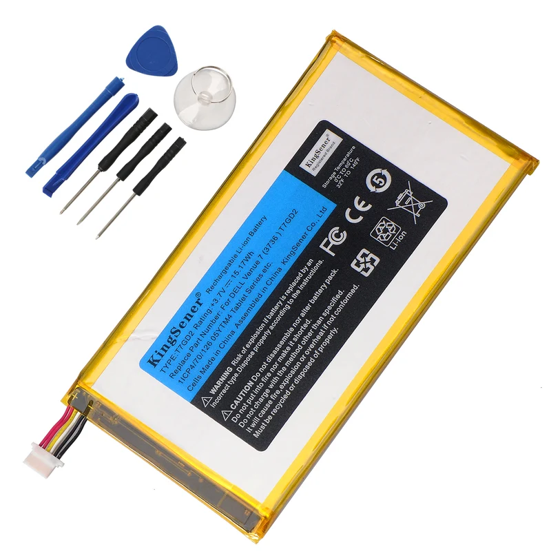 T7GD2 Tablet Battery Replacement for DELL Venue 7 3736 05YTM4 — 3.7V 15.17Wh