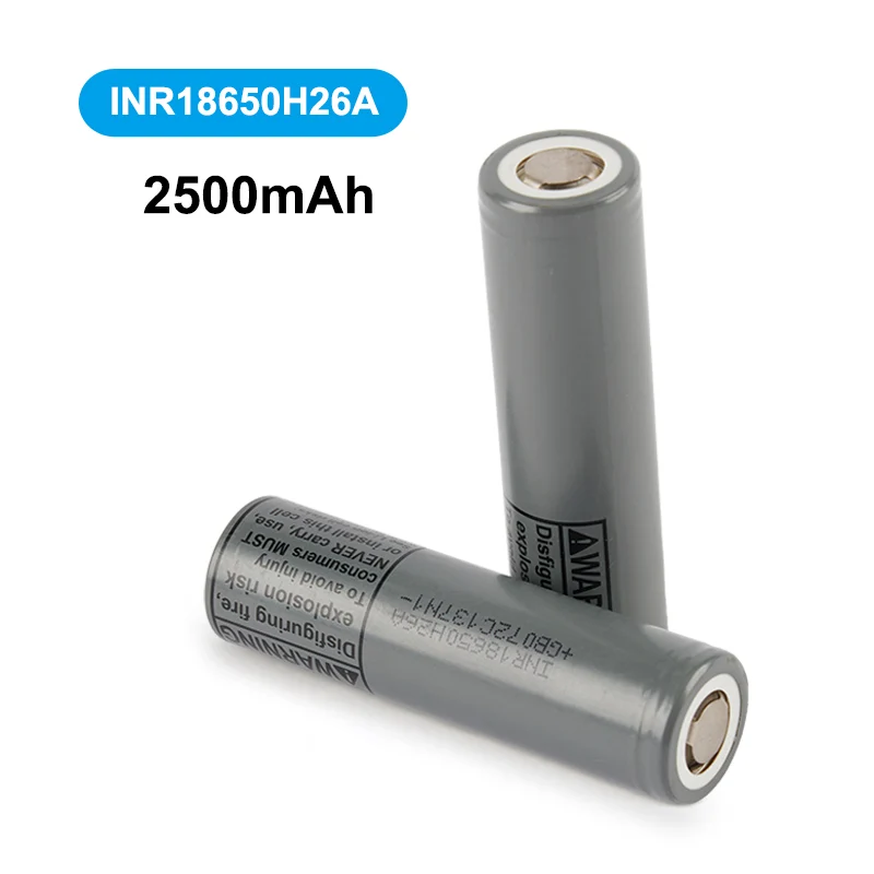 INR18650H26A 2500mAh 3.6V Li-ion Rechargeable Battery Cell 22A High Drain