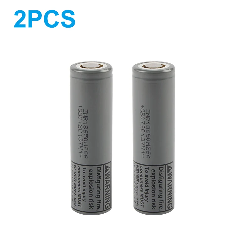 INR18650H26A 2500mAh 3.6V Li-ion Rechargeable Battery Cell 22A High Drain