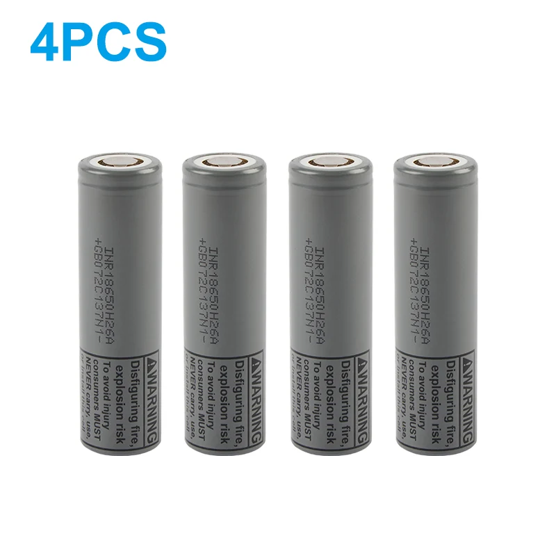 INR18650H26A 2500mAh 3.6V Li-ion Rechargeable Battery Cell 22A High Drain