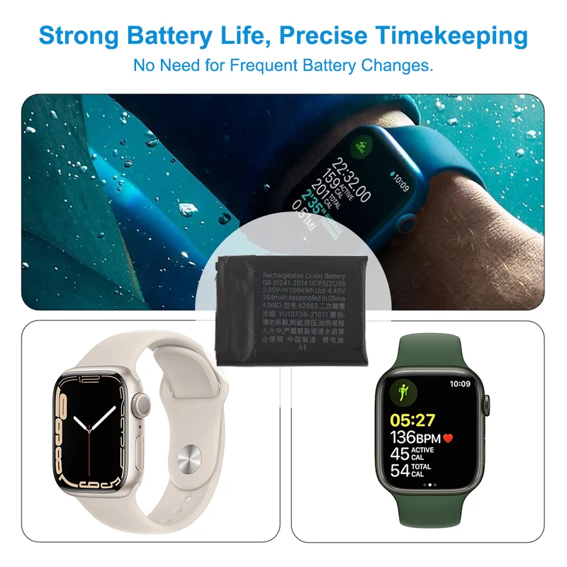 A2663 Battery For Apple Watch Series 7 41mm 284mAh