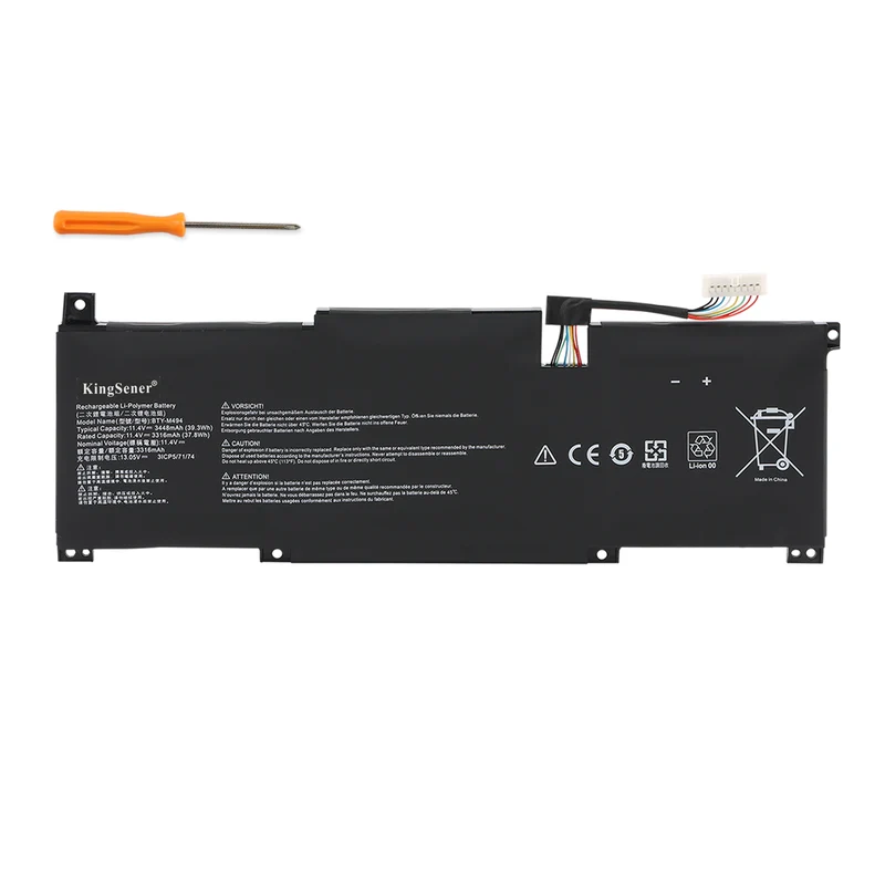 BTY-M494 3ICP5/71/74 Laptop Battery For MSI Modern 15 H C13M B13M Modern 14 C11M 39.3WH | KingSener