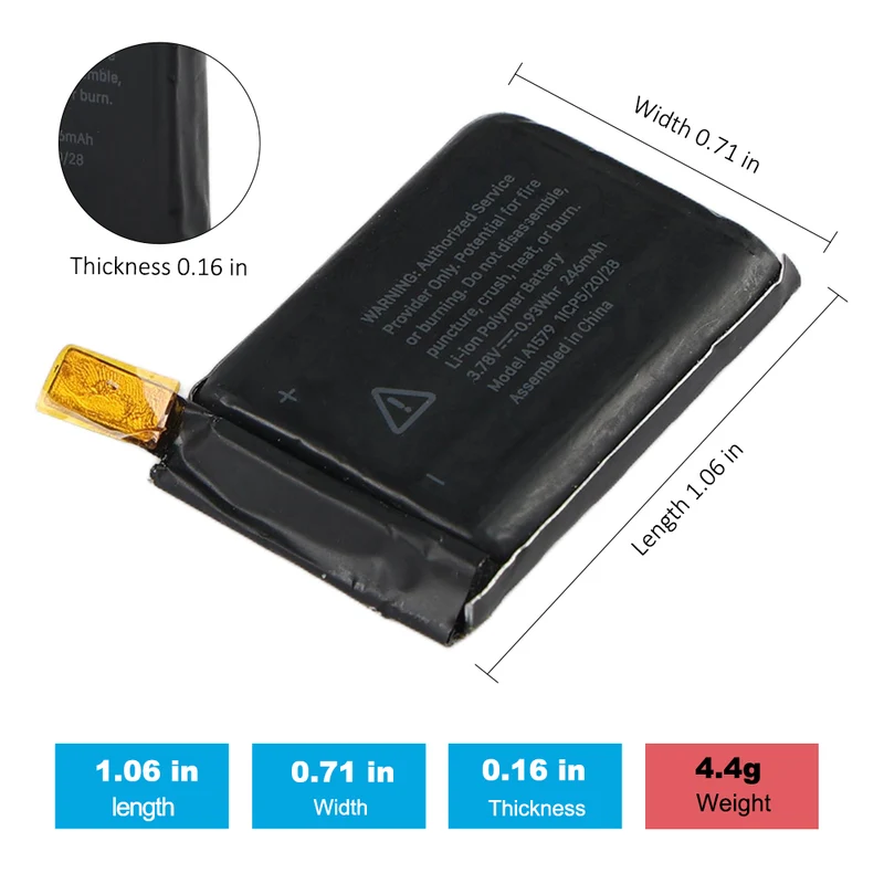 A1579 Replacement Battery For Apple Watch Series 1 42mm
