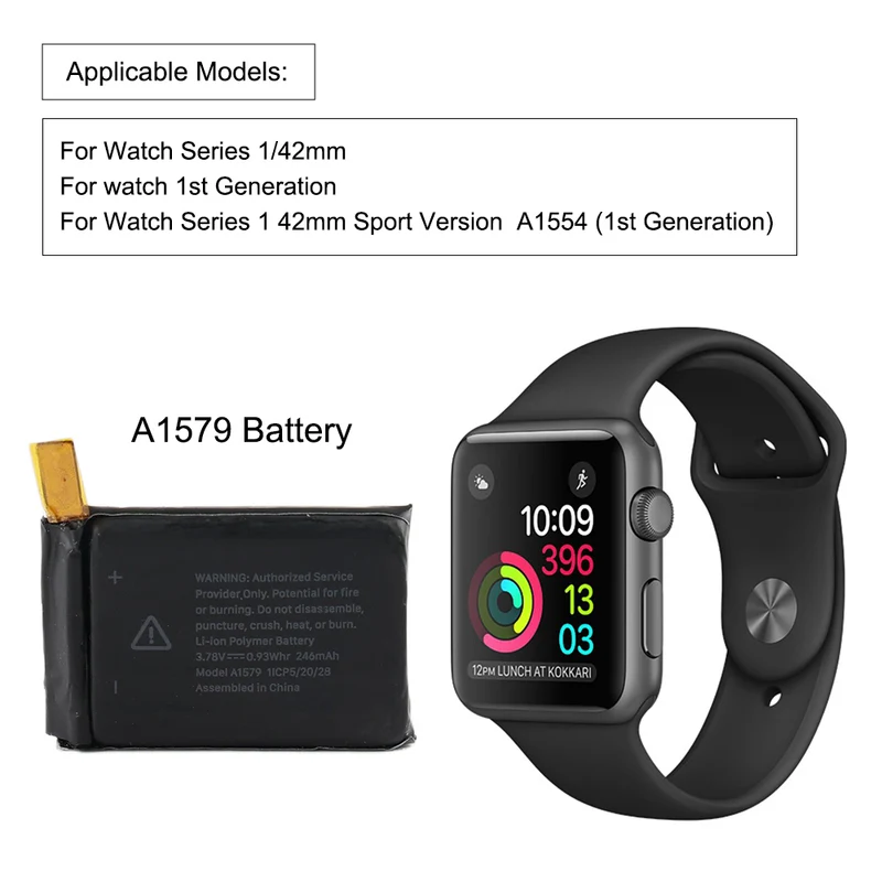A1579 Replacement Battery For Apple Watch Series 1 42mm