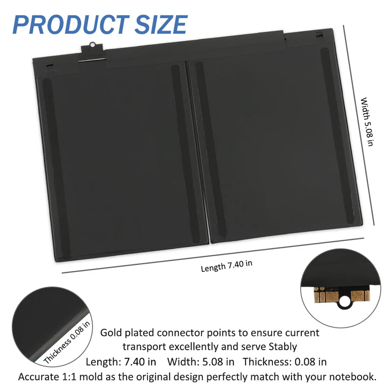 A1547 Tablet Battery For iPad Air 2 A1566 A1567 A1547 3.76V 27.62WH/7340mAh | LUSONBAY