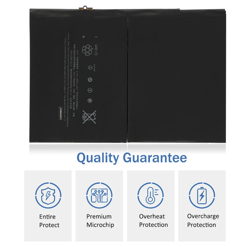 A1484 Tablet Battery for iPad Air 1 iPad 5 6 7 8 9 A1474 A1475 A1476 A1822 A1823 A1893 A1954 A2197 A2198 A2200 | LUSONBAY