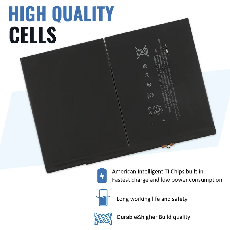A1484 Tablet Battery for iPad Air 1 iPad 5 6 7 8 9 A1474 A1475 A1476 A1822 A1823 A1893 A1954 A2197 A2198 A2200 | LUSONBAY