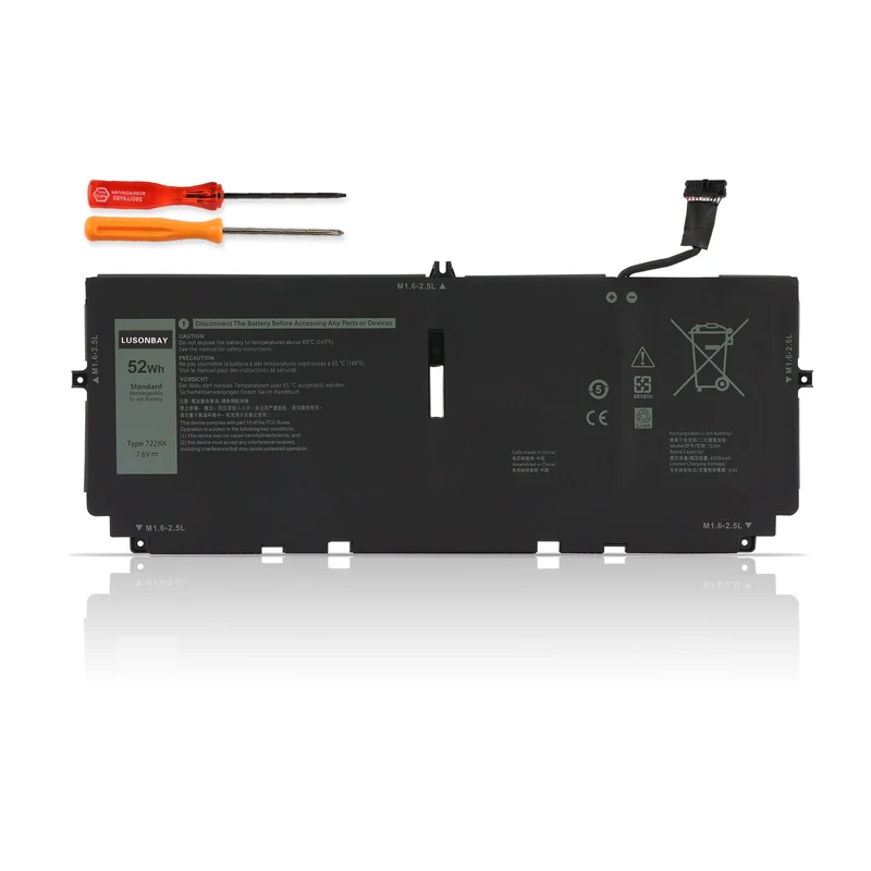 722KK Laptop Battery For Dell XPS 13 9300 9310 9380 Series P117G P117G001 P117G002 2XXFW FP86V WN0N0 | LUSONBAY CA Stock