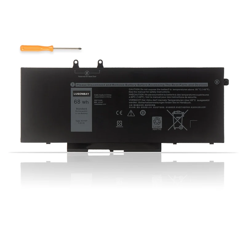 4GVNP R8D7N Laptop Battery For Dell Latitude 5400 5500 Precision 3540 Inspiron 7590 7591 7791 2-in-1 P84F P42E | LUSONBAY