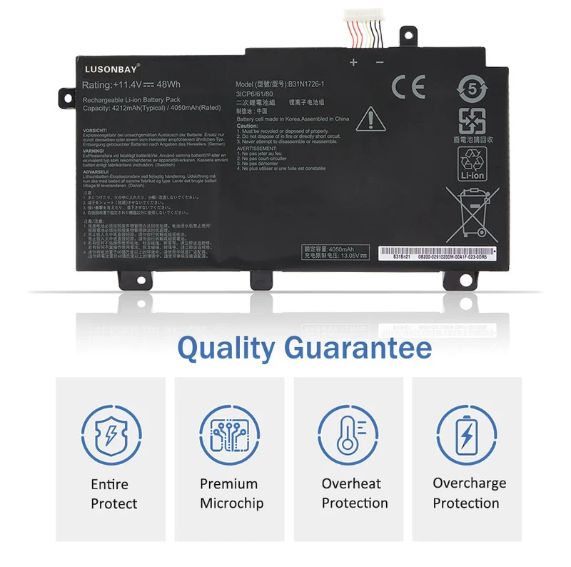 B31N1726 Laptop Battery For ASUS TUF Gaming FX80 FX86 FX504 FX504G FX504GM FX505 FX505G FX505DT FX505GE A15 FA506 | CA Stock