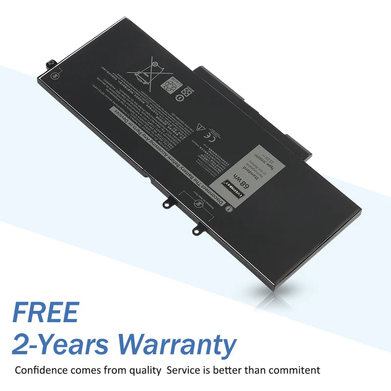3HWPP Laptop Battery For Dell Latitude 5401 5501 5411 5410 5511 Precision 3541 3551 3550 P80F003 P80F004 15.2V 68Wh | LUSONBAY US Stock
