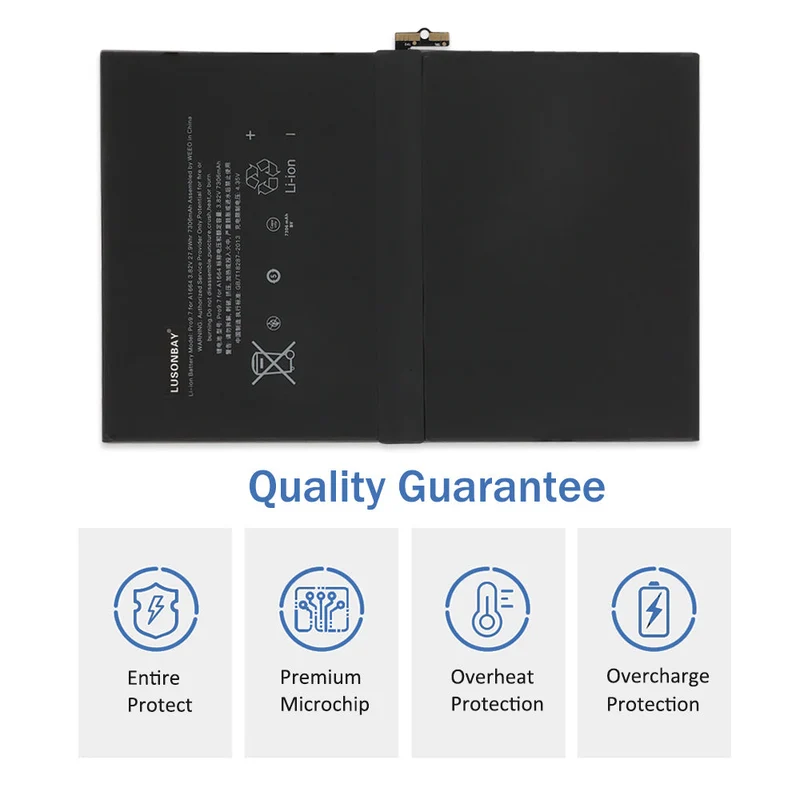 A1664 Tablet Battery For Apple iPad 7 Pro 9.7 inch A1673 A1674 A1675 LUSONBAY UK SHIP