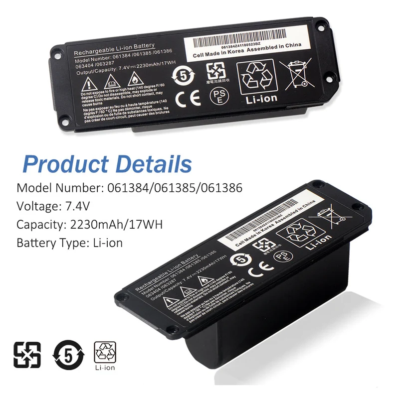 061384 061385 061386 Replacement Battery for Bose SoundLink Mini Speaker one Bose SoundLink Mini Speaker I LUSONBAY CA Stock