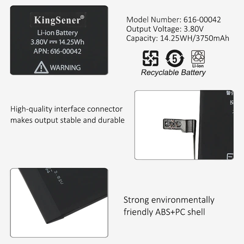 616-00042 Li-ion Battery For Apple iPhone 6s plus A1634 A1687 A1699