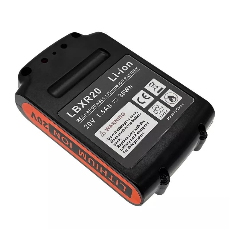 20V 6.5Ah For Black and Decker 20V Lithium Battery LBXR20 LB20 LBX20