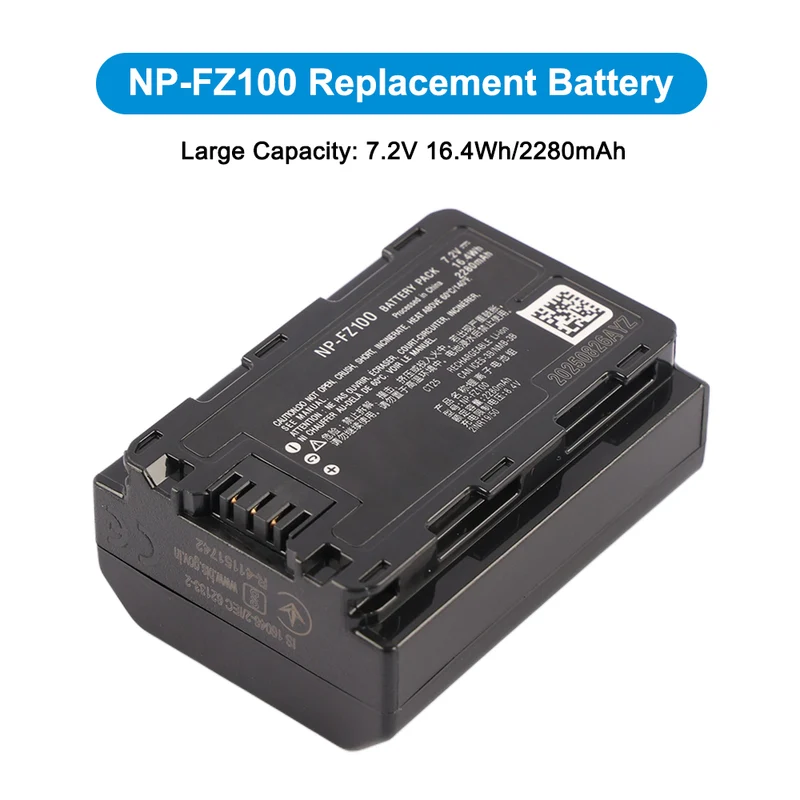 NP-FZ100 Replacement Camera battery for SONY Alpha 1/7R V/7 Ⅳ FX3/30