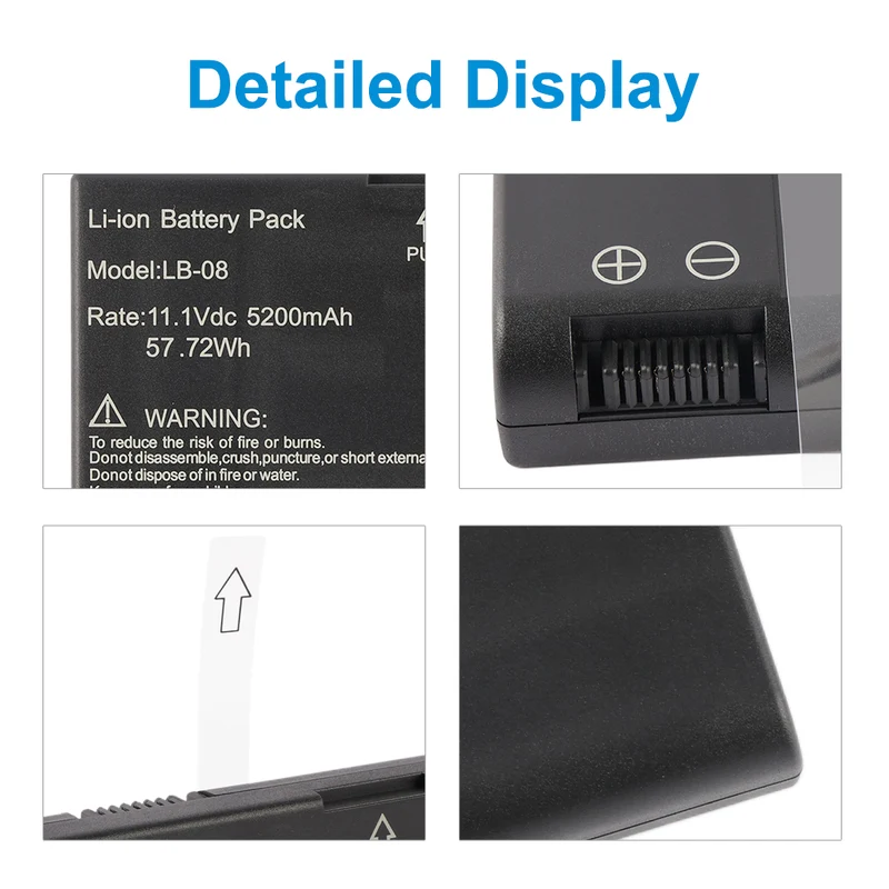 LB-08 Battery for BIOLICHT 12-100-0003 A5 A6 A8 Q3 5200mah 11.1v