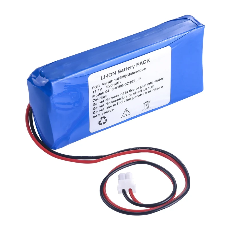 0400-0100-CZ192LIP Laryngoscope Battery for KMBNK513475 Verathon BVI Clidescope