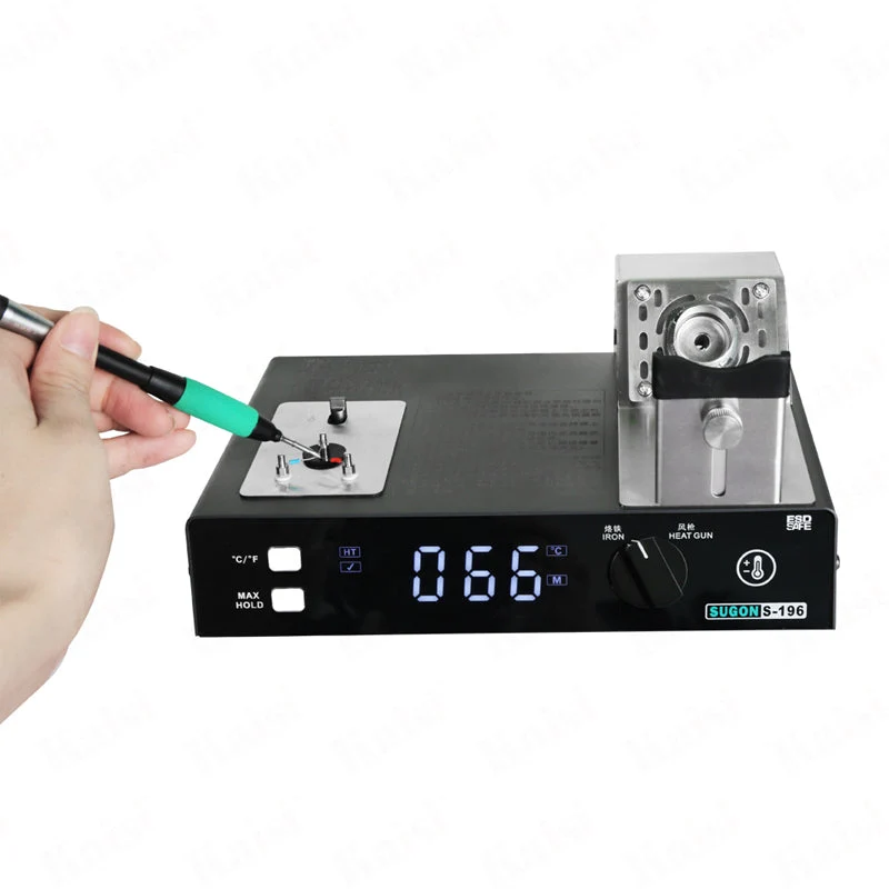 S-196 Hot Air Soldering Iron 2-in-1 Temperature Tester Sensor Thermocouple Calibrator For Welding Rework Station