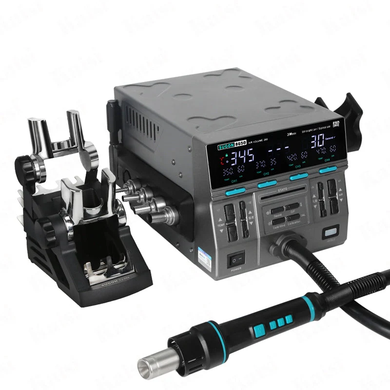 8650 1300W Hot Air Rework Station 3 Mode Digital Display Intelligent BGA Rework Station For BGA PCB Chip Repair Tool