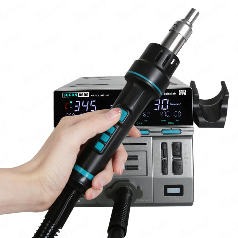 8650 1300W Hot Air Rework Station 3 Mode Digital Display Intelligent BGA Rework Station For BGA PCB Chip Repair Tool