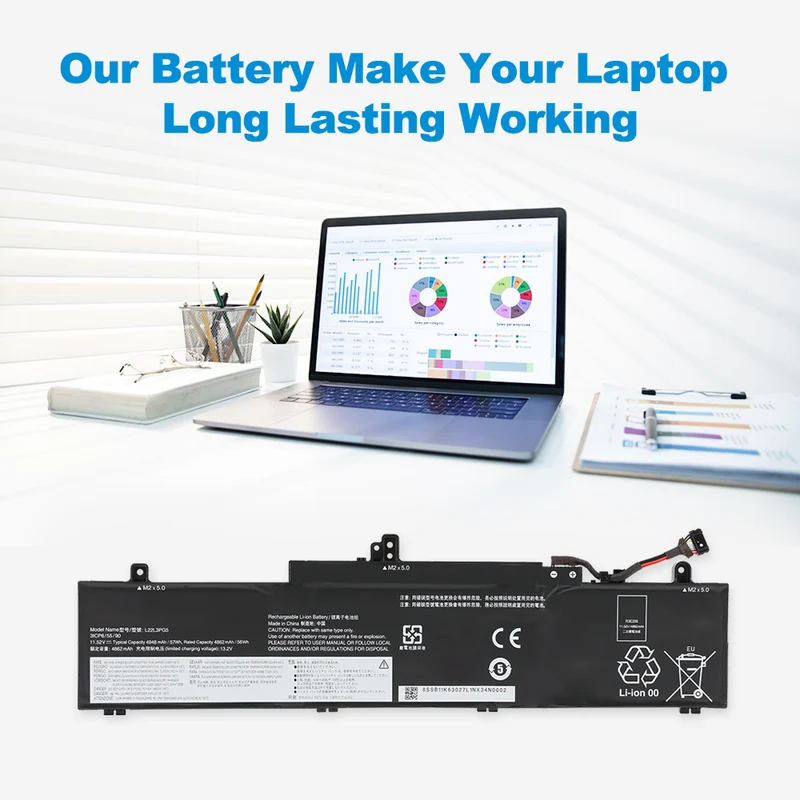 L22L3PG5 Laptop Battery For Lenovo ThinkPad E14 G5 E16 Gen 1 L22B3PG5 L22C3PG5 L22D3PG5 L22M3PG5 11.52V 4948mAh 57Wh | KingSener