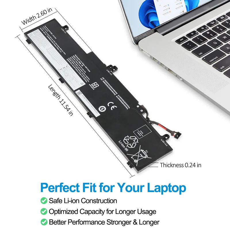 L22L3PG5 Laptop Battery For Lenovo ThinkPad E14 G5 E16 Gen 1 L22B3PG5 L22C3PG5 L22D3PG5 L22M3PG5 11.52V 4948mAh 57Wh | KingSener