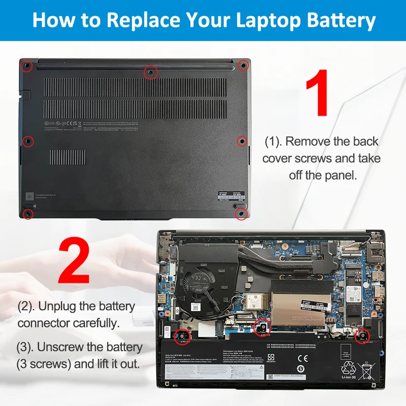L22L3PG5 Laptop Battery For Lenovo ThinkPad E14 G5 E16 Gen 1 L22B3PG5 L22C3PG5 L22D3PG5 L22M3PG5 11.52V 4948mAh 57Wh | KingSener