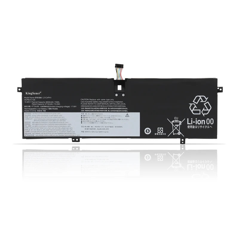 L21C4PH1 Laptop Battery For Lenovo Yoga Slim 9-14IAP7 82T0 Slim 9-14IAP7 82T1 Series L21M4PH1 L21L4PH1 L21D4PH1 75WH | KingSener