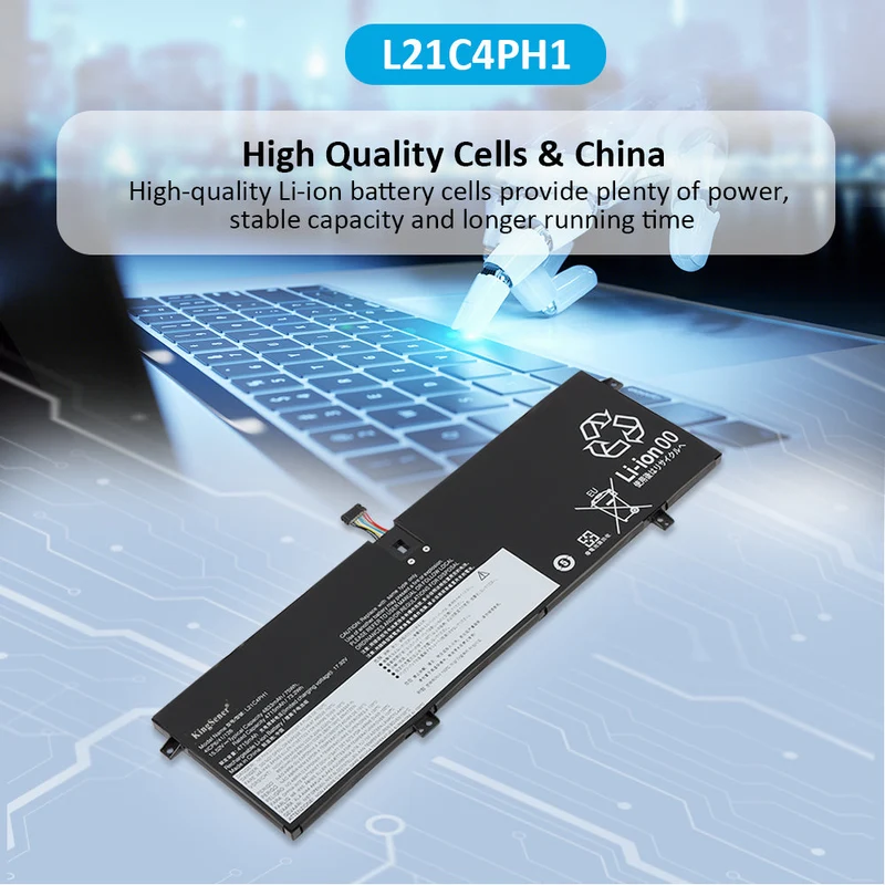 L21C4PH1 Laptop Battery For Lenovo Yoga Slim 9-14IAP7 82T0 Slim 9-14IAP7 82T1 Series L21M4PH1 L21L4PH1 L21D4PH1 75WH | KingSener