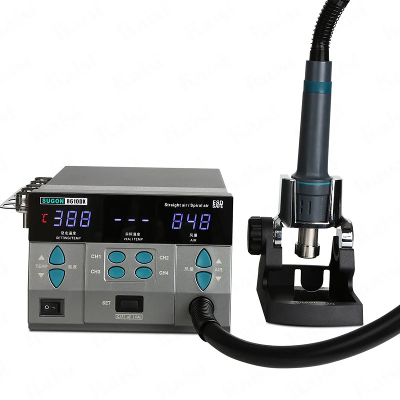 8610DX 1000W Hot Air Rework Station LED Display Lead-Free Heat Gun Microcomputer Temperature Adjustable 5nozzle