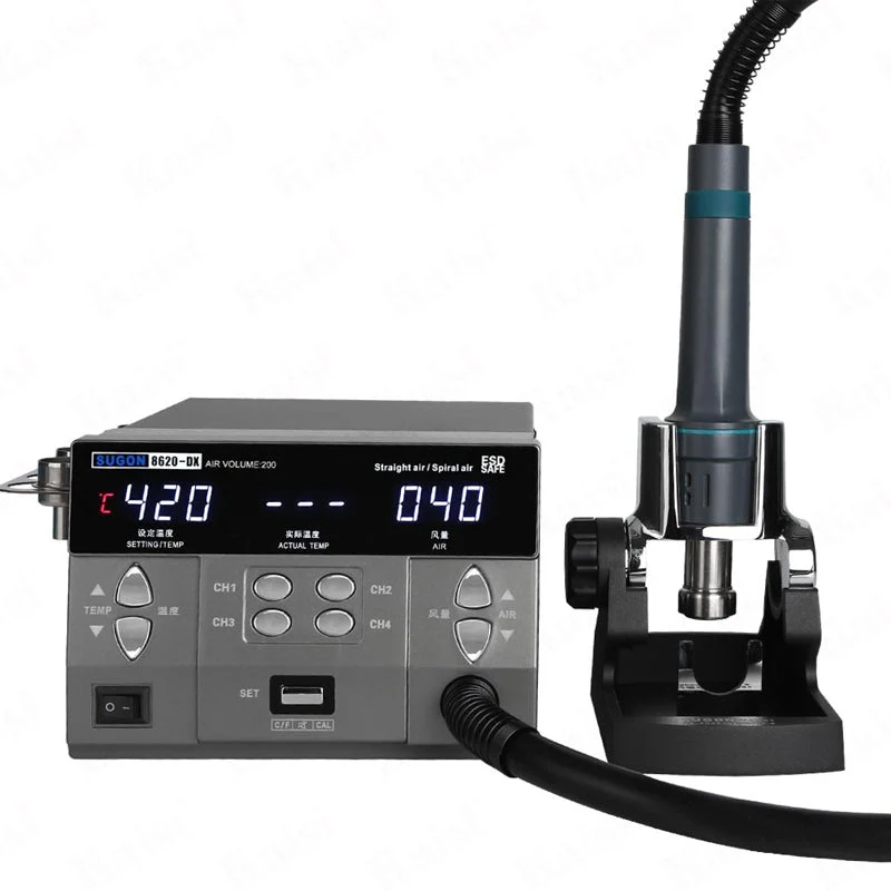 1300w 8620DX Hot Air Gun Soldering Station for Mobile Phone Repair Flying Wire CPU Desoldering Station with Digital Temperature Control