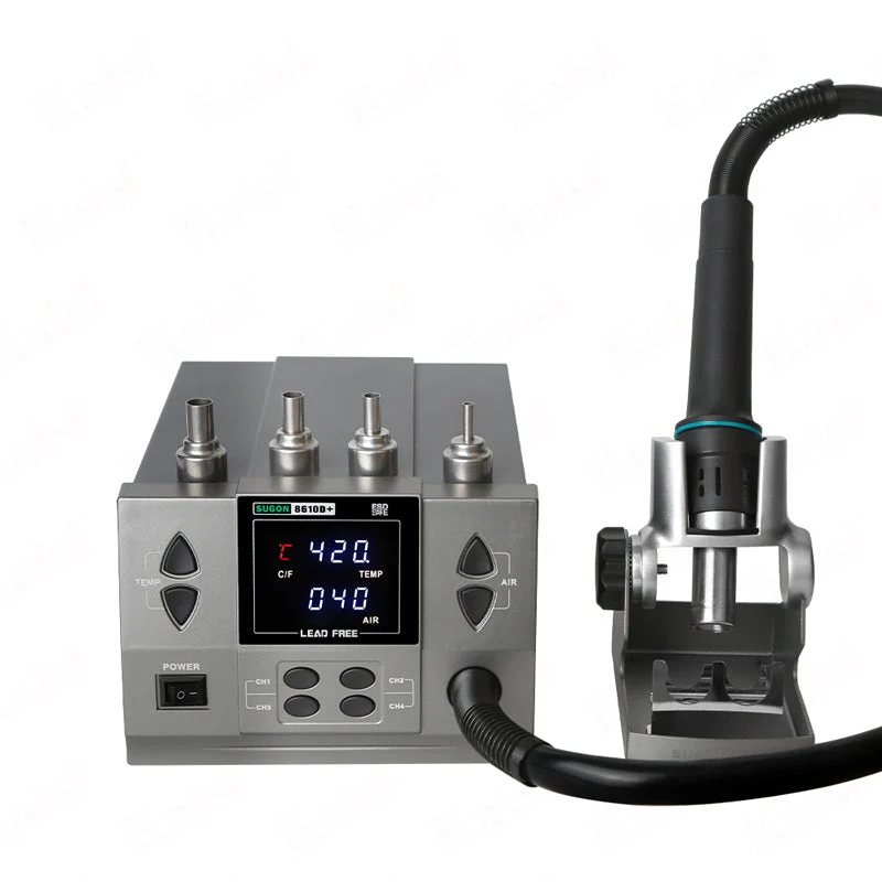 8610D+Hot Air Gun Soldering Station 1000W For Mobile Phone Repair Flying Wire CPU Desoldering Digital Temperature Control