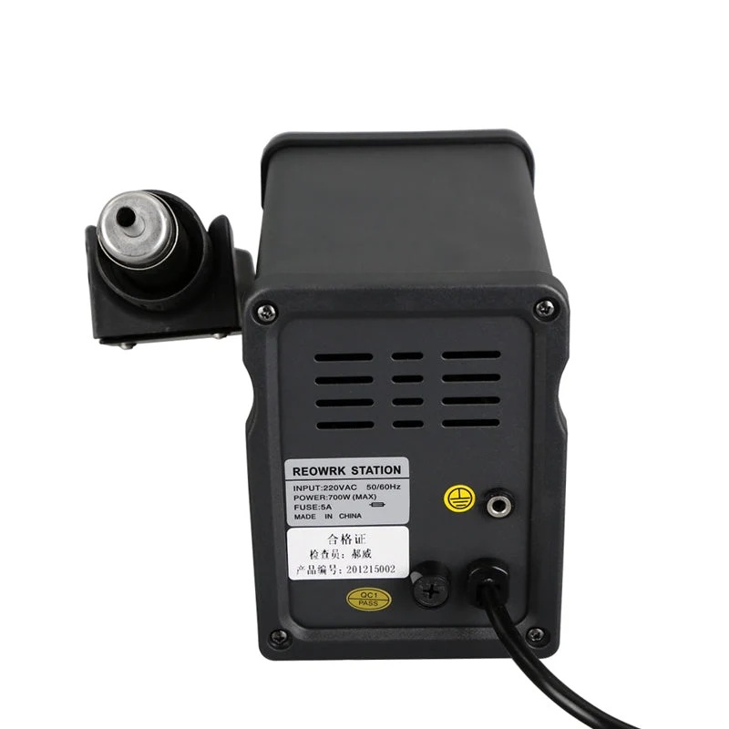 858D 1000W hot air gun digital display rotating straight air flow dual-purpose hot air soldering station